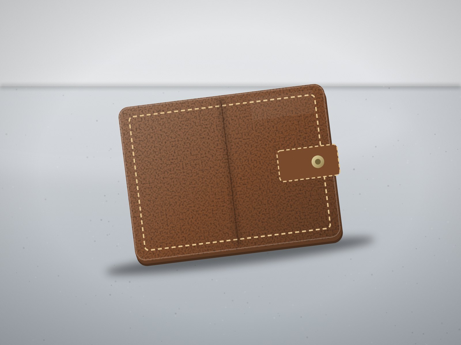 Brown leather wallet